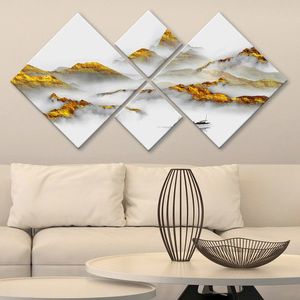 Set 4 tablouri decorative, 4MDF1647170950, MDF, Imprimat UV, Multicolor imagine