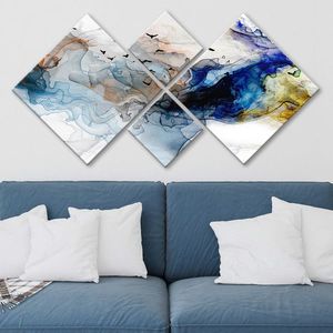 Set 4 tablouri decorative, 4MDF1675194094, MDF, Imprimat UV, Multicolor imagine