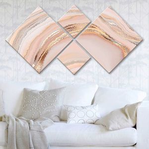 Set 4 tablouri decorative, 4MDF1824275072, MDF, Imprimat UV, Multicolor imagine