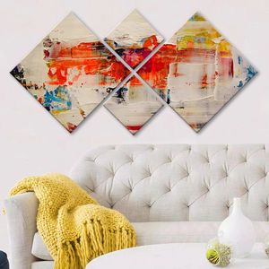 Set 4 tablouri decorative, 4MDF2281410, MDF, Imprimat UV, Multicolor imagine