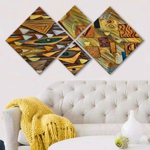 Set 4 tablouri decorative, 4MDF264363845, MDF, Imprimat UV, Multicolor imagine