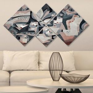 Set 4 tablouri decorative, 4MDF3586223, MDF, Imprimat UV, Multicolor imagine
