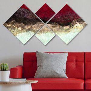 Set 4 tablouri decorative, 4MDF589822163, MDF, Imprimat UV, Multicolor imagine