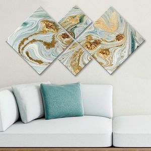 Set 4 tablouri decorative, 4MDF665277676, MDF, Imprimat UV, Multicolor imagine