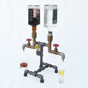 Dispenser bauturi, Evila Originals, DSP002, 43x34x24 cm, Nuc / Negru imagine