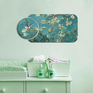 Set ceas si tablou decorativ, YMS-01, MDF , Dimensiune: 68 x 32 cm, Multicolor imagine