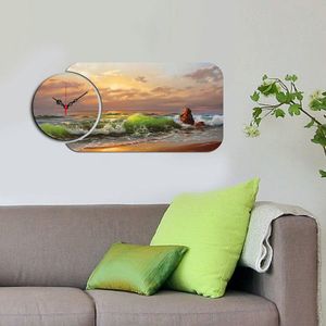 Set ceas si tablou decorativ, YMS-06, MDF , Dimensiune: 68 x 32 cm, Multicolor imagine