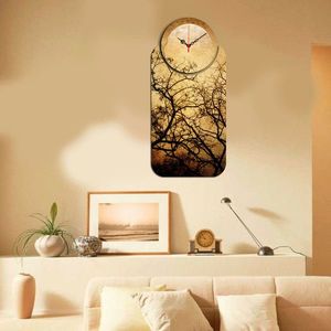 Set ceas si tablou decorativ, YMS-25, MDF , Dimensiune: 68 x 32 cm, Multicolor imagine