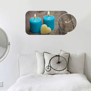 Set ceas si tablou decorativ, YMS-33, MDF , Dimensiune: 68 x 32 cm, Multicolor imagine