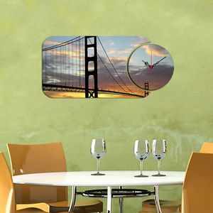 Set ceas si tablou decorativ, YMS-77, MDF , Dimensiune: 68 x 32 cm, Multicolor imagine