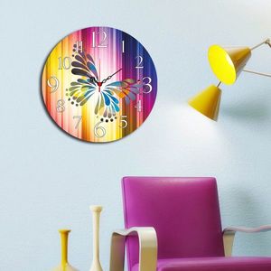 Ceas de perete, Ms-06, MDF, ø40 cm, Multicolor imagine