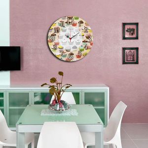 Ceas de perete, Ms-46, MDF, ø40 cm, Multicolor imagine