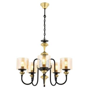 Lustra, Aurora, 301AUR1127, Metal, Vintage / Negru imagine
