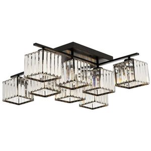 Lustra, Aurora, 301AUR1202, Metal, Negru / Alb / Bronz imagine