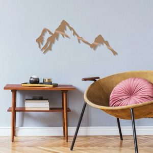 Decoratiune de perete, Mountain, Metal, 70 x 30 cm, Cupru imagine