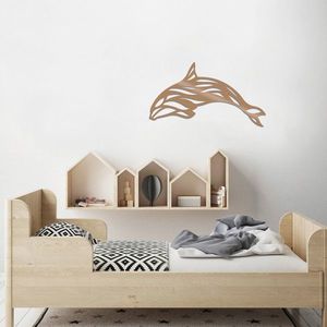 Decoratiune de perete, Dolphin, Metal, Dimensiune: 64 x 35 cm, Cupru imagine