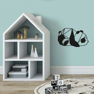 Decoratiune de perete, Panda2, Metal, Dimensiune: 52 x 31 cm, Negru imagine