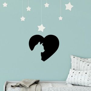 Decoratiune de perete, Cat5, Metal, Dimensiune: 49 x 43 cm, Negru imagine
