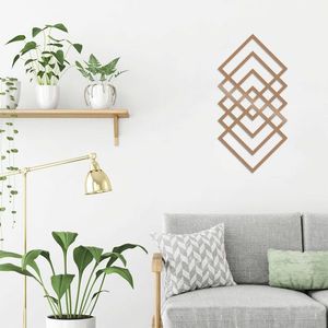 Decoratiune de perete, Geometry, Metal, 30 x 60 cm, Cupru imagine