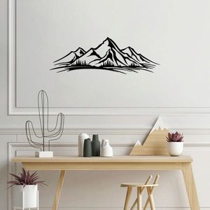 Decoratiune de perete, Cebekler, Metal, 70 x 23 cm, Negru imagine