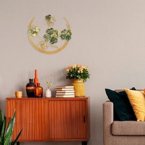 Decoratiune de perete, Haiyang, Metal, Dimensiune: 70 x 70 x 5 cm, Verde imagine