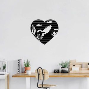 Decoratiune de perete, Diver, Metal, Dimensiune: 78 x 70 cm, Negru imagine
