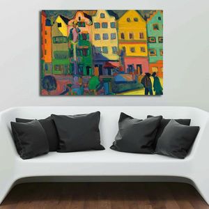 Tablou decorativ, 70100KANDINSKY022, Canvas, Lemn, Multicolor imagine