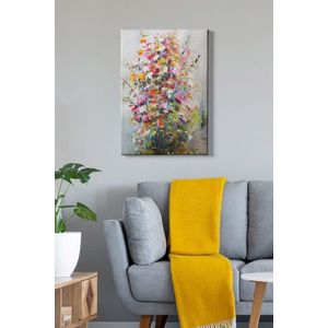 Tablou decorativ, Kanvas Tablo (50 x 70), Canvas, Lemn, Multicolor imagine