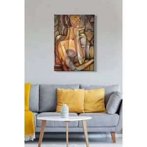 Tablou decorativ, Kanvas Tablo (50 x 70), Canvas, Lemn, Multicolor imagine
