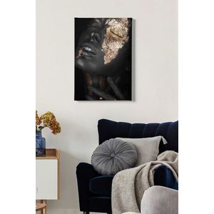 Tablou decorativ, Kanvas Tablo (50 x 70), Canvas, Lemn, Multicolor imagine