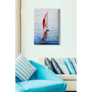 Tablou decorativ, Kanvas Tablo (50 x 70), Canvas, Lemn, Multicolor imagine