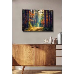 Tablou decorativ, Kanvas Tablo (50 x 70), Canvas, Lemn, Multicolor imagine