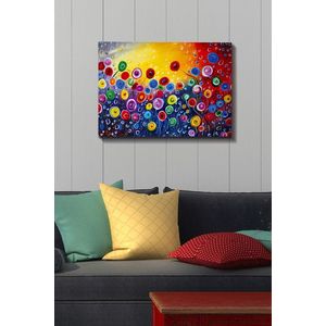 Tablou decorativ, Kanvas Tablo (50 x 70), Canvas, Lemn, Multicolor imagine