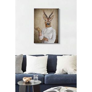 Tablou decorativ, Kanvas Tablo (50 x 70), Canvas, Lemn, Multicolor imagine