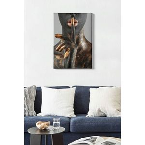 Tablou decorativ, Kanvas Tablo (50 x 70), Canvas, Lemn, Multicolor imagine