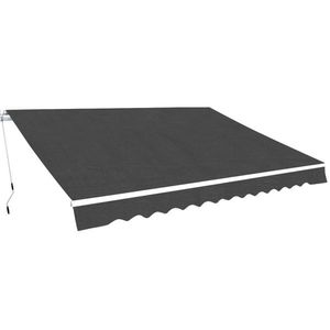 vidaXL Copertină pliabilă cu acționare manuală, 350 cm, antracit imagine