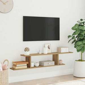 vidaXL Raft TV montat pe perete stejar artizanal 125x18x23 cm lemn imagine