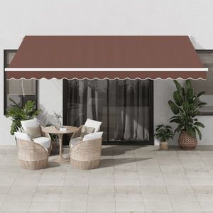 vidaXL Copertina retractabilă automat, maro, 450x300 cm imagine