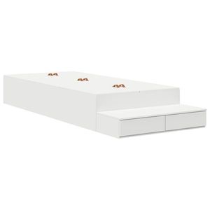 vidaXL Cadru de pat cu depozitare Alb 80x200 cm imagine