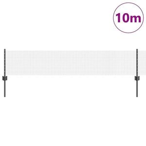 vidaXL Îngrădire cu Sârmă Sudată cu 5 U Posturi Gri 0.4x10 m Oțel imagine