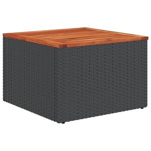 Set mobilier de exterior 7 piese, poliratan, negru imagine