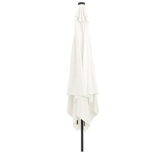 Umbrelă pătrată cu lumini LED 295x245 cm Bej imagine