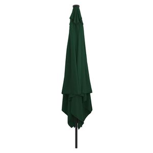 vidaXL Parasol pătrat pentru grădină cu lumini LED 295x245 cm Verde imagine