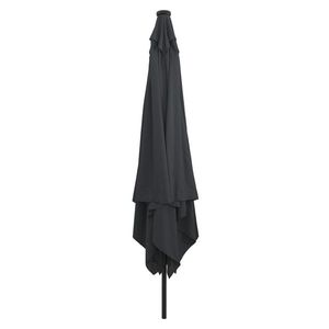 Umbrelă de grădină quadrată vidaXL cu LED-uri 295x245 cm antracit imagine