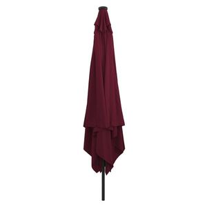 Paravan de grădină pătrat vidaXL cu lumini LED 295x245 cm Bordeaux imagine