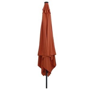Umbra pătrată vidaXL cu lumini LED 295x245 cm Portocalie imagine