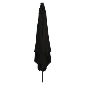 Umbrelă pătrată vidaXL cu lumini LED 295x245 cm Neagră imagine