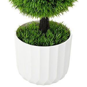 Planta artificială topiary vidaXL Pin cu ghiveci 24x90 cm Verde imagine
