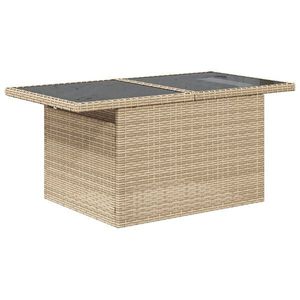 vidaXL Set de canapea pentru grădină cu 7 piese și perne din ratan poli bej imagine