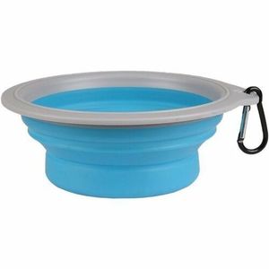 Bol de călătorie din silicon Flamingo 625 ml, albastru/gri imagine